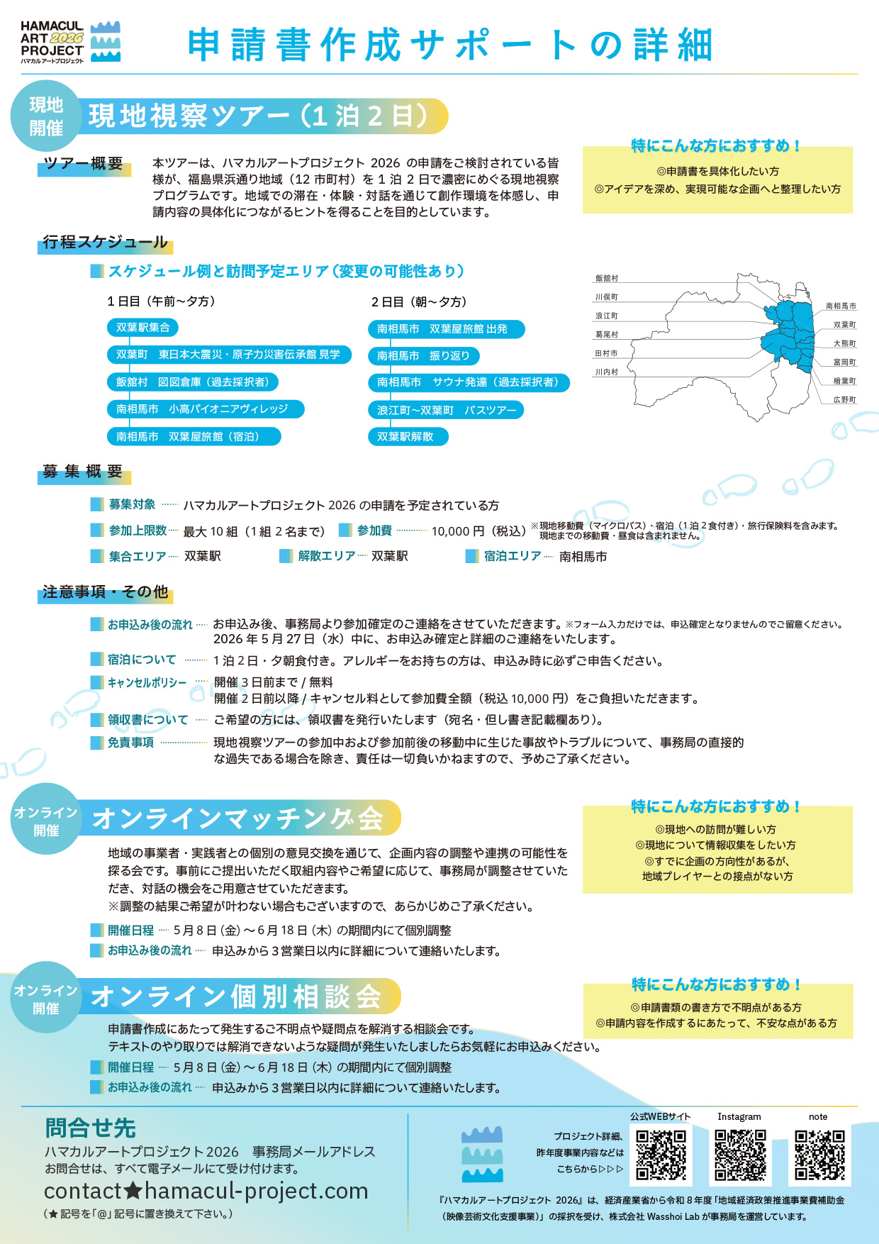 「申請書作成サポート」チラシ裏面